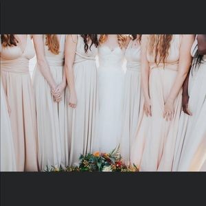 Beige bridesmaid infinity dress